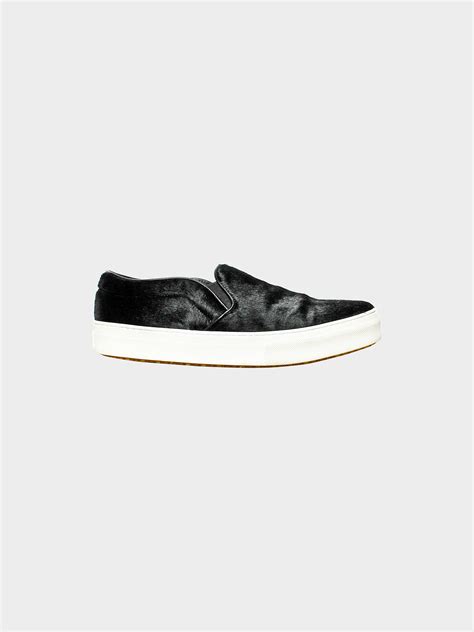 celine paris slip ons pony hair|Celine Paris Phoebe Philo loafers slip.